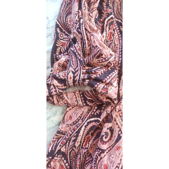Westport 3X Shirt Top Women Paisley Roll Tab Sleeves Buttons - Picture 5 of 12